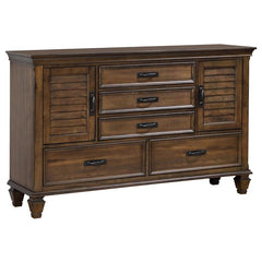 Franco 4-piece California King Bedroom Set Burnished Oak - 200971KW-S4