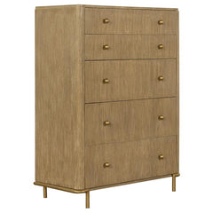 Arini 5-piece Queen Bedroom Set Sand Wash and Natural Cane - 224300Q-S5