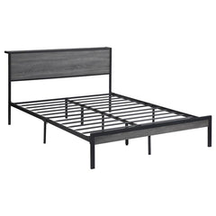 Ricky Metal Queen Panel Bed Grey - 302143Q