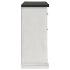 Aventine 5-drawer Dining Sideboard Buffet Cabinet with Cabinet Charcoal and Vintage Chalk - 108245