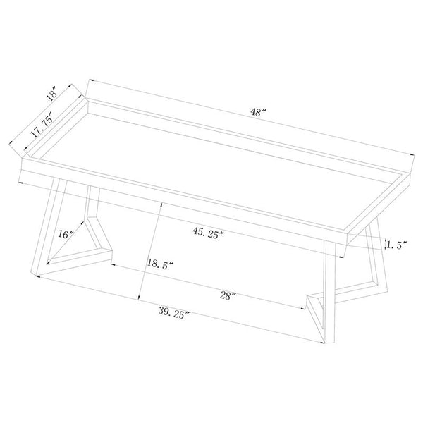 Beaufort 6-piece Dining Set Dark Grey and Chrome - 109451-S6