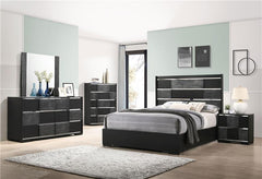 Blacktoft Wood Queen Panel Bed Black - 207101Q