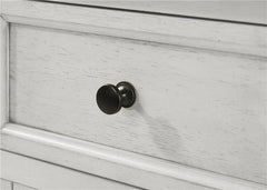 Aventine 5-drawer Dining Sideboard Buffet Cabinet with Cabinet Charcoal and Vintage Chalk - 108245