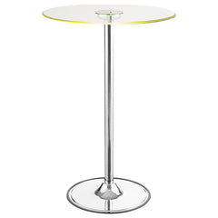 Thea LED Bar Table Chrome and Clear - 122400