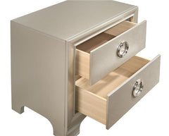 Salford 2-drawer Nightstand Metallic Sterling - 222722