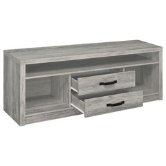 Burke 2-drawer Engineered Wood 59" TV Stand Grey Driftwood - 701024