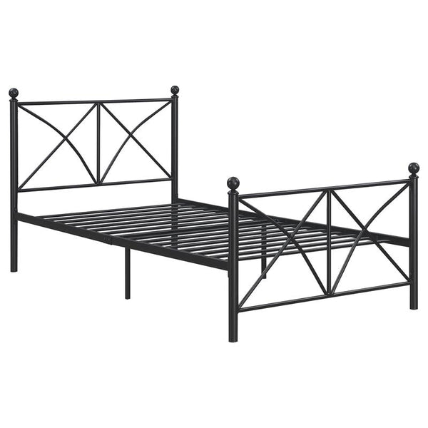 Hart Metal Twin Open Frame Bed Matte Black - 422755T