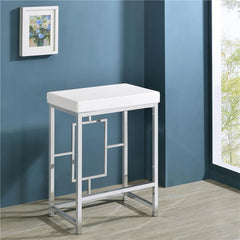 Jackson 4-piece Multipurpose Counter Height Table Set White and Chrome - 182714