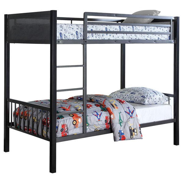 Meyers Metal Twin Over Twin Bunk Bed Black - 460390