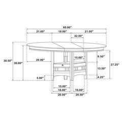 Lavon 5-piece Dining Room Set Espresso and Black - 102671-S5