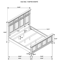 Avenue Wood California King Panel Bed Weathered Grey - 224031KW