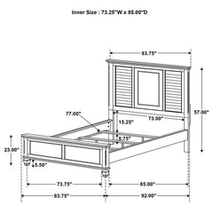 Franco 4-piece California King Bedroom Set Burnished Oak - 200971KW-S4