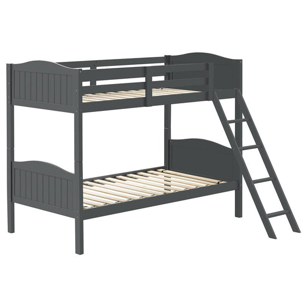 Arlo Wood Twin Over Twin Bunk Bed Grey - 405053GRY
