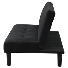 Stanford Upholstered Tufted Convertible Sofa Bed Black - 360238