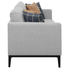 Apperso 2-piece Upholstered Track Arm Sofa Set Light Grey - 508681-S2