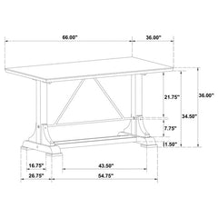 Aldrich 5-piece Counter Height Dining Set Genuine White Marble Top and Dark Brown - 182438-S5
