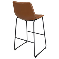 Zuni Faux Leather Upholstered Counter Stool Saddle (Set of 2) - 107218