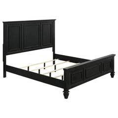 Sandy Beach Wood Queen Panel Bed Black - 201321Q