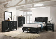 Sandy Beach 5-piece Eastern King Bedroom Set Black - 201329KE-S5