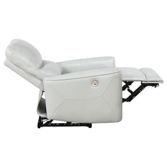 Greenfield Upholstered Power Recliner Chair Ivory - 610263P