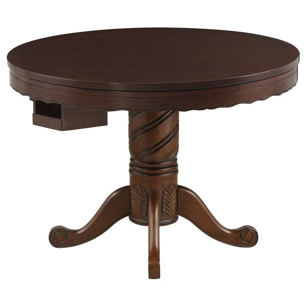 Turk 3-in-1 Round Pedestal Game Table Tobacco - 100871