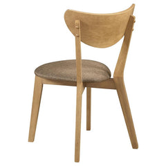 Elowen Dining Side Chair Light Walnut and Brown (Set of 2) - 108442