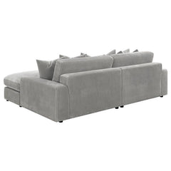 Blaine Upholstered Reversible Chaise Sectional Sofa Fog - 509900