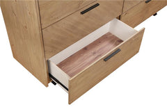 Taylor 7-drawer Dresser with Mirror Light Honey Brown - 223423M