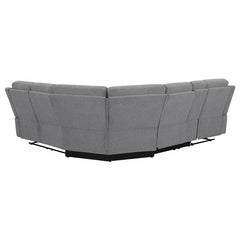 David Upholstered Reclining Sectional Sofa Smoke - 609620