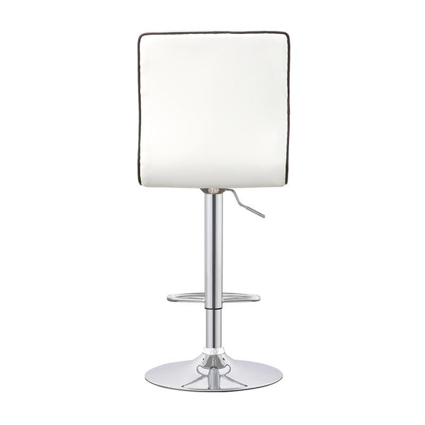 Ashbury Upholstered Adjustable Bar Stools White and Chrome (Set of 2) - 122089