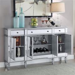 Aconitum 4-door Wine Cabinet Clear Mirror - 102595