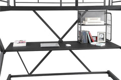 Parkview Full Workstation Loft Bed Black - 460092