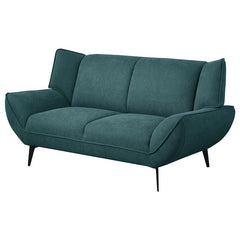 Acton Upholstered Flared Arm Loveseat Teal Blue - 511162
