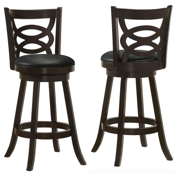 Calecita Swivel Bar Stools with Upholstered Seat Cappuccino (Set of 2) - 101930