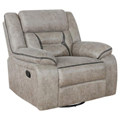 Greer 3-piece Upholstered Reclining Sofa Set Taupe - 651351-S3