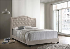 Sonoma Upholstered Queen Wingback Bed Beige - 310073Q