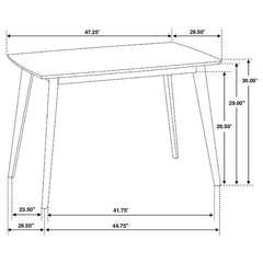 Kersey 5-piece Rectangular Dining Set Chestnut and Tan - 103061-S5