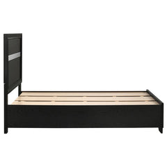 Miranda Wood Twin Storage Panel Bed Black - 206361T