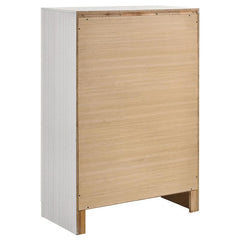 Miranda 5-drawer Chest White and Rhinestone - 205115