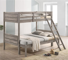 Ryder Wood Twin Over Full Bunk Bed Weathered Taupe - 400819
