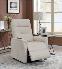 Henrietta Upholstered Power Lift Massage Chair Beige - 609405P