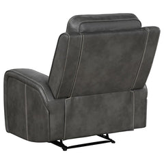 Raelynn Upholstered Track Arm Recliner Grey - 603193