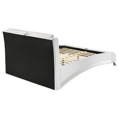 Jeremaine Upholstered California King Sleigh Bed White - 300345KW