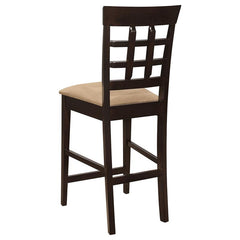 Gabriel Upholstered Counter Height Stools Cappuccino and Beige (Set of 2) - 100209