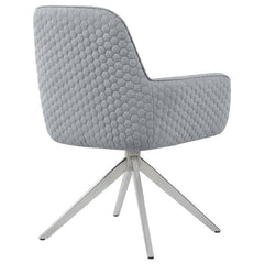 Abby Flare Arm Side Chair Light Grey and Chrome - 110322