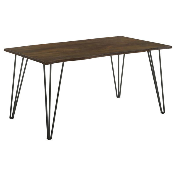 Topeka Live-edge Dining Table Mango Cocoa and Gunmetal - 193851