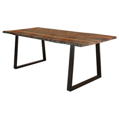 Ditman Live Edge Dining Table Grey Sheesham and Black - 110181