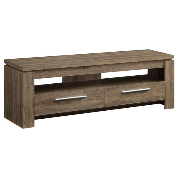 Elkton 2-drawer Engineered Wood 59" TV Stand Weathered Brown - 701975