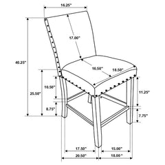 Ralland Upholstered Counter Height Stools with Nailhead Trim Beige (Set of 2) - 193138