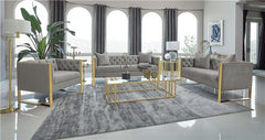 Eastbrook Velvet Upholstered Tufted Sofa Grey - 509111